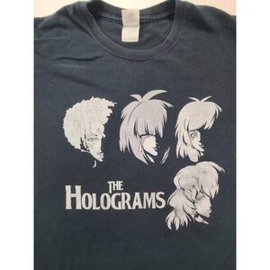 Gildan The Holograms Anime Band T Shirt Mens 2XL Black Graphic Tee